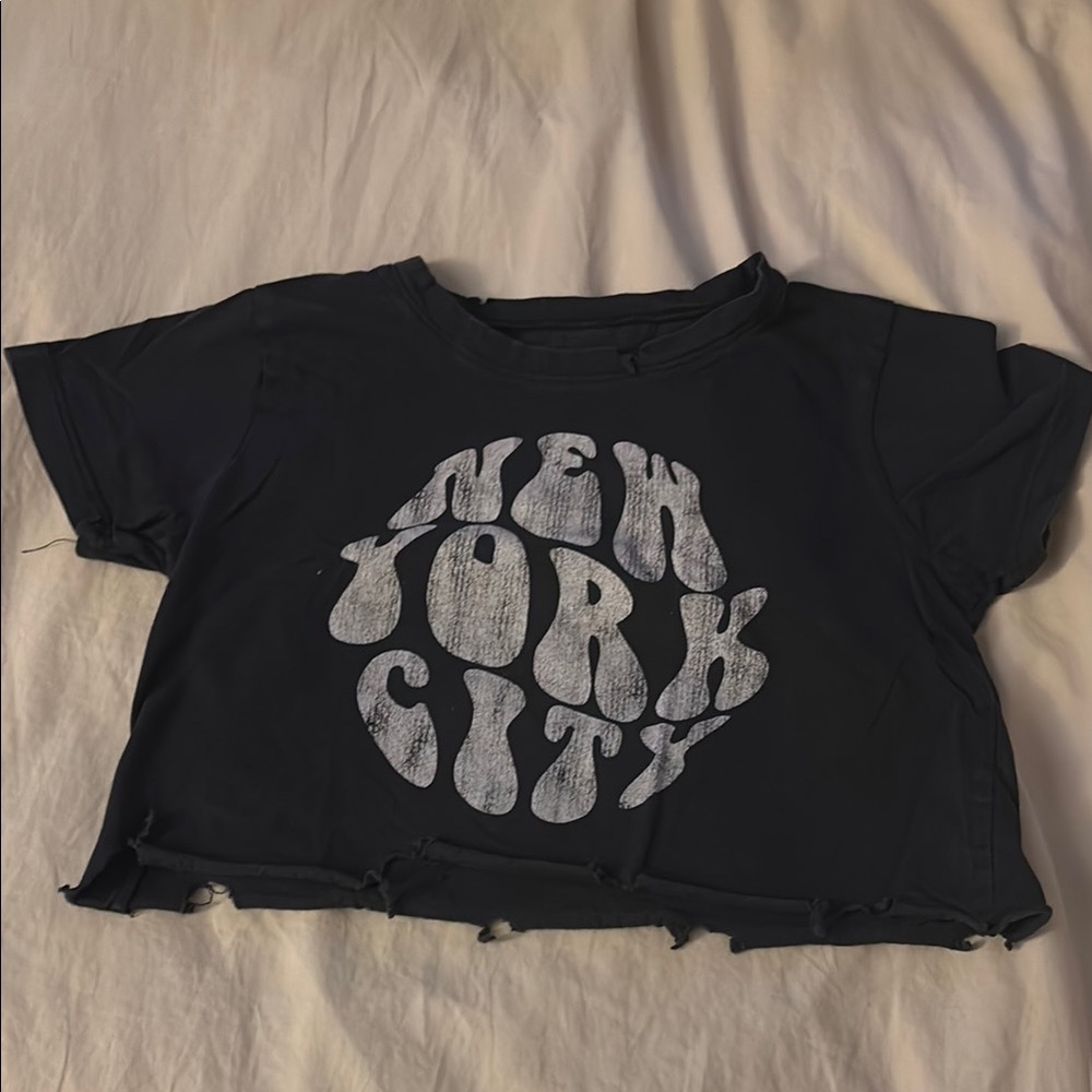 Prince Peter Black New York City Graphic Crop Top